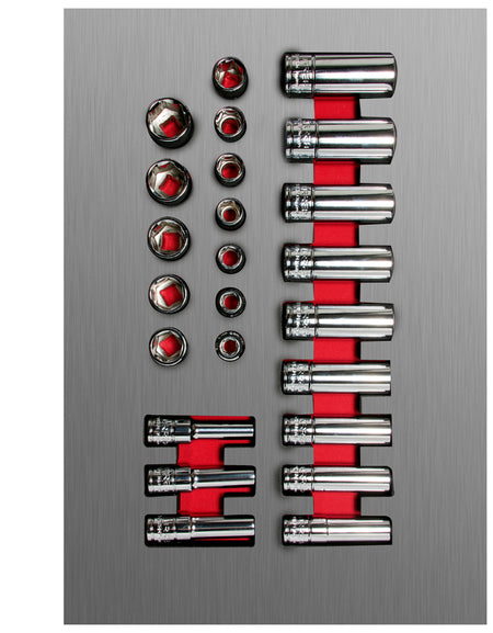 Juego dados métrico 24piezas 3/8" Urrea.