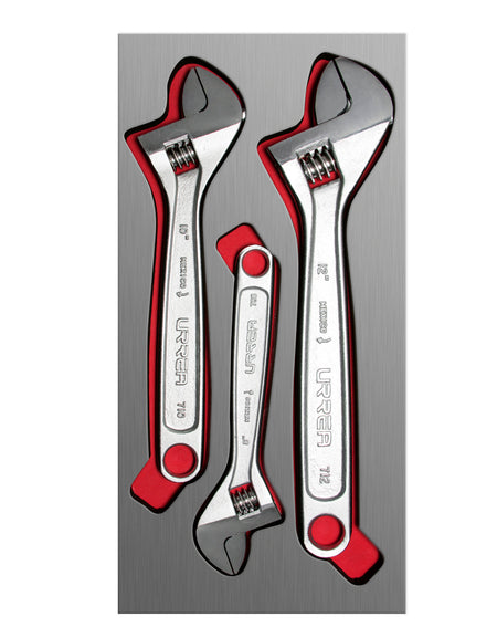 Juego 3 llaves ajustables crom Urrea.