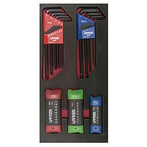 Juego de 22 llaves hex L y 24 llaves hex navaja SAE, MM y TORX