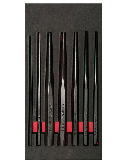 Juego de 7 Punzones guía botador largo Urrea