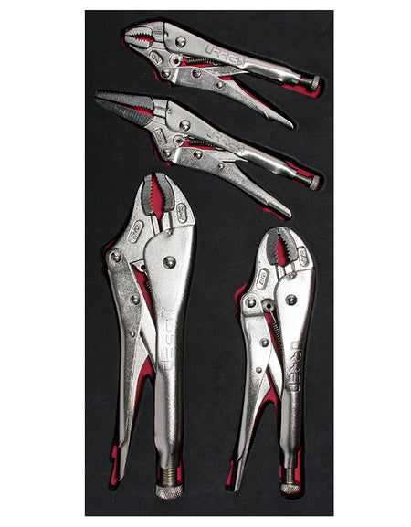 Juego de 4 pinzas de presion Urrea