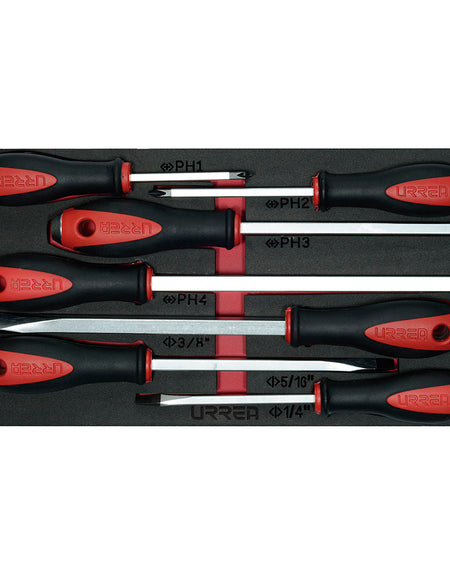Juego de 7 Destornilladores de impacto combinado Urrea