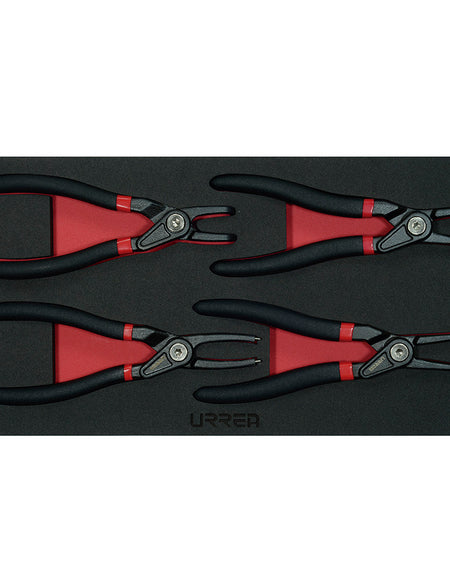 Juego de 4 Pinzas para anillos de retención Urrea