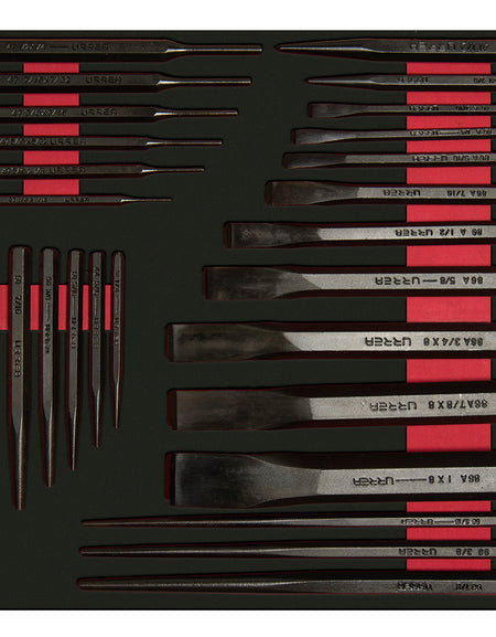 Juego de cinceles, puntos y botadores 26 pz Urrea