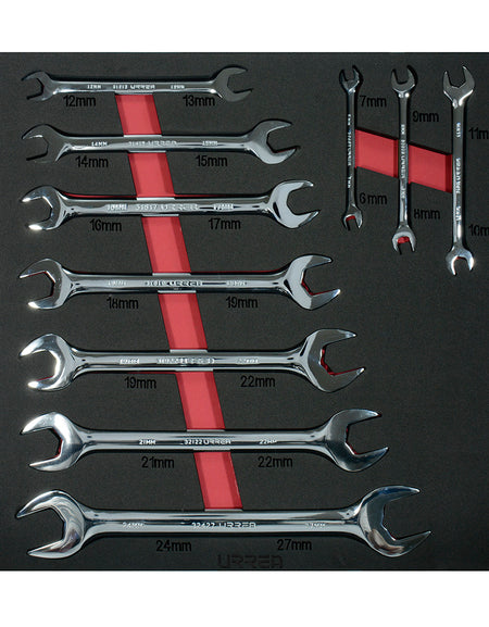 Juego de 10 llaves Españolas Métricas Urrea