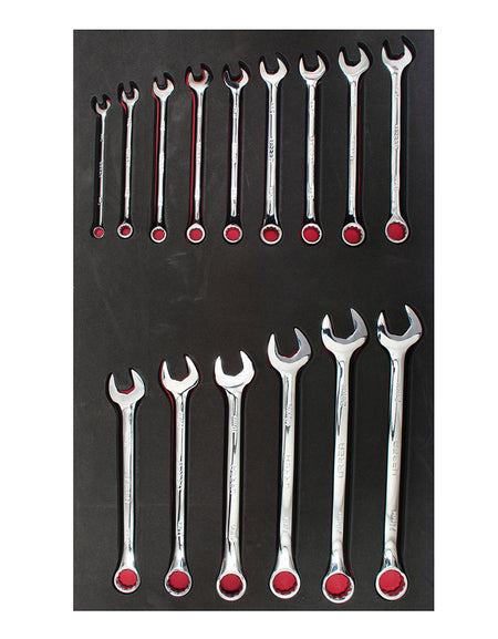 Juego 15 llaves combinadas Métrico Urrea