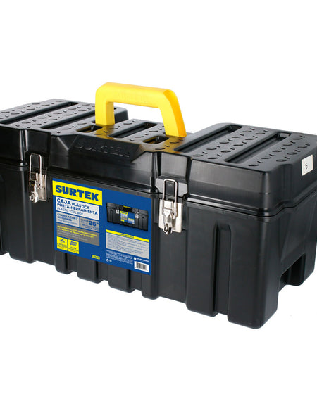 Caja plástica 26" con broches metálicos Surtek