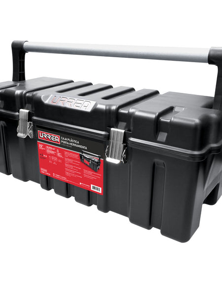 Caja portaherramientas plástica broches metálicos 26" Urrea