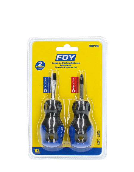 Juego 2 Destornillador bimaterial 3/16 Foy