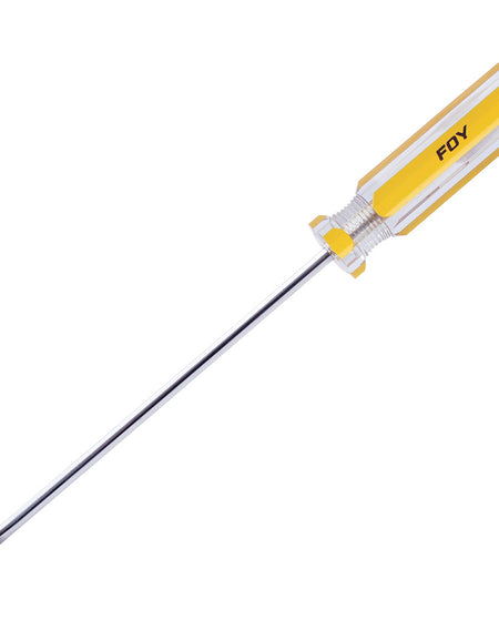 Destornillador mango PVC barra redonda pta plana 1/4x8" Foy