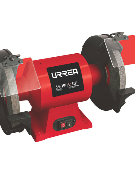 Esmeril banco 10" 1.25HP 900W 127V 1 fase uso pesado Urrea
