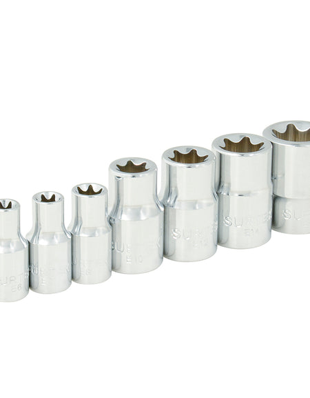 Surtek Juego de 7 dados punta Torx® hembra 1/4"