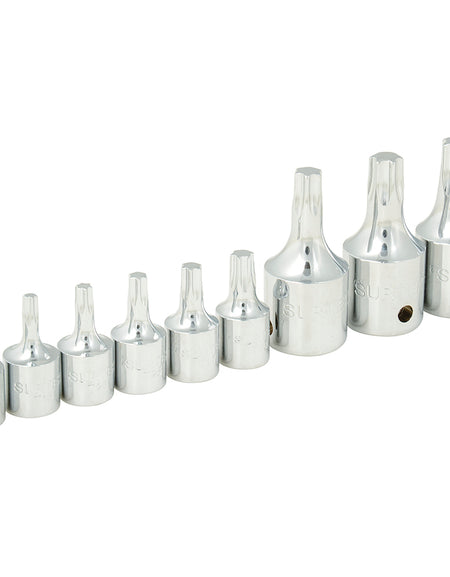 Surtek Juego de 9 dados punta Torx® macho 1/4"