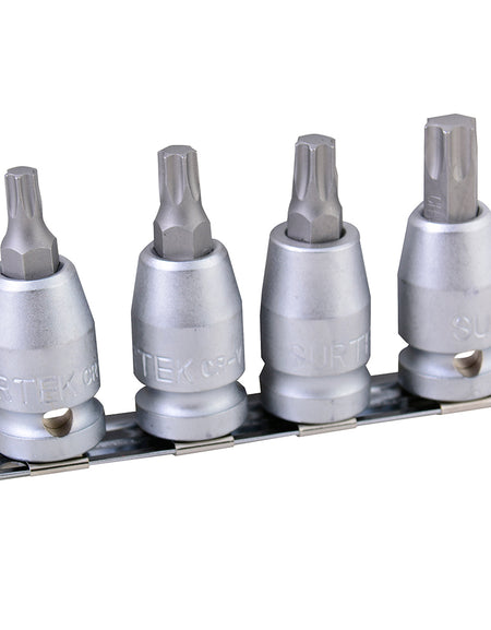 Surtek Juego de 4 dados punta Torx® 1/2"