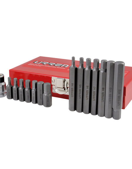 Juego puntas hex métricas hexágono 3/8" adaptador 1/2" Urrea