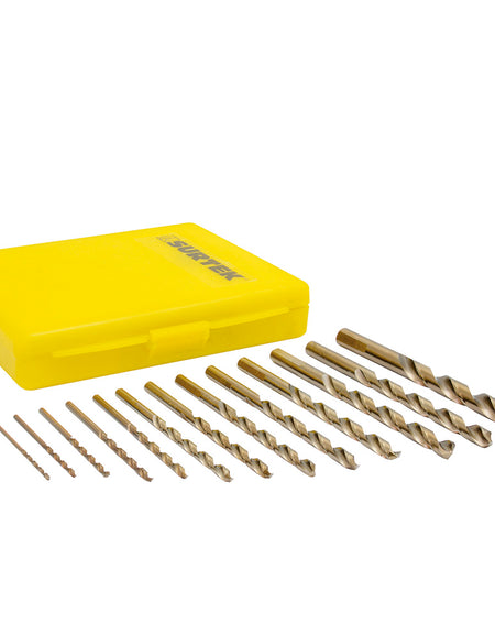 Surtek Juego 13 brocas acero de alta velocidad con cobalto