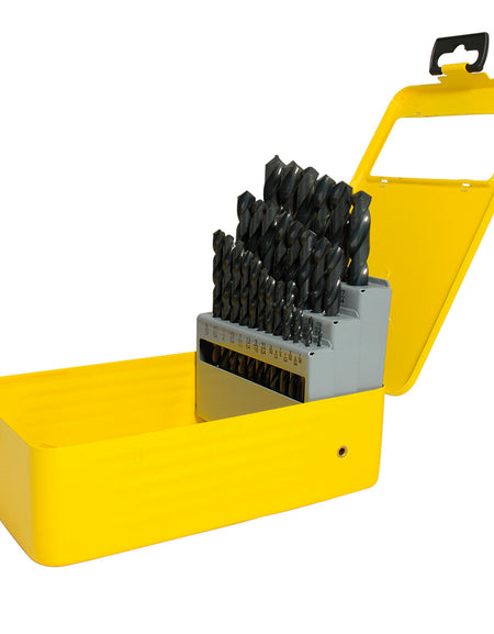 Surtek Juego de 29 brocas de acero de alta velocidad negras