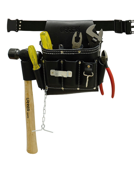 Juego 7 piezas en estuche de cuero Urrea