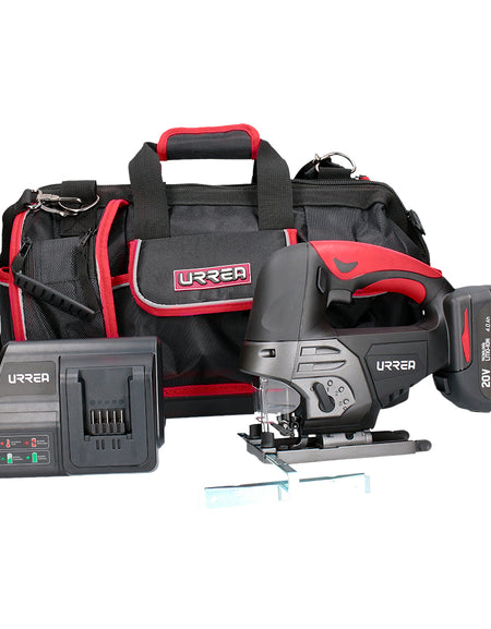 Sierra Caladora Con Batería Y Cargador con accesorios 4pz Urrea