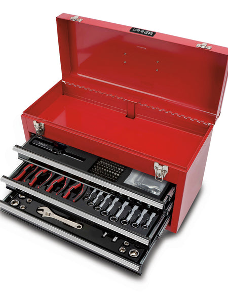 Juego de dados y accesorios en caja metálica 178 piezas Urrea