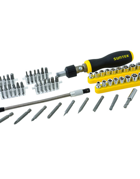 Surtek Juego 65 puntas intercambiables con accesorios