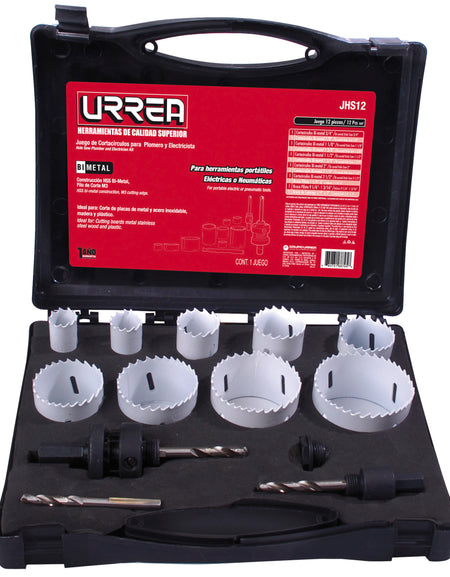 Juego de 12 cortacírculos bimetálicos Urrea