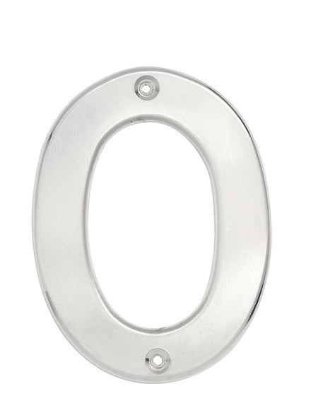 Numero 0 bold 4" cromo satinado Lock