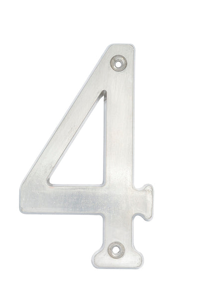 Numero 4 slim 4" cromo satinado Lock