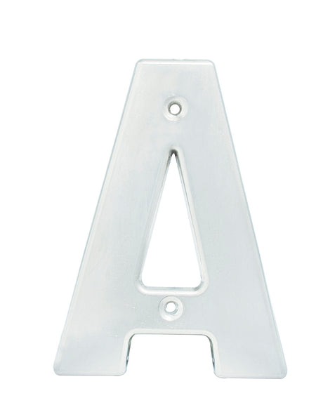 Letra A bold 4" cromo satinado Lock