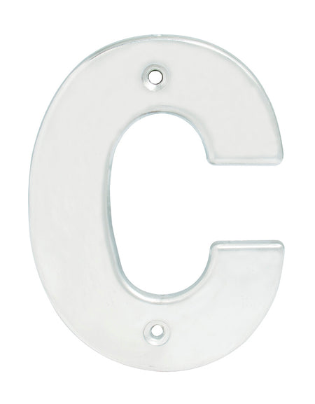 Letra C bold 4" cromo satinado Lock