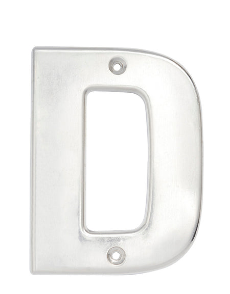 Letra D bold 4" cromo satinado Lock