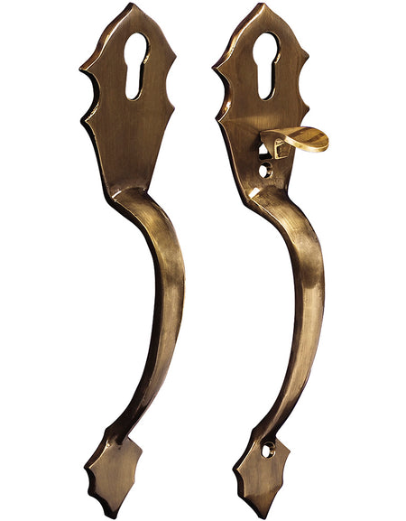 Juego de jaladeras para Classic latón antiguo Lock