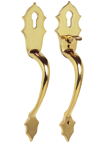 Juego de jaladeras para Classic latón brillante Lock