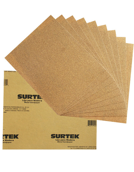 Lija para madera papel cabinet grano 180 Surtek