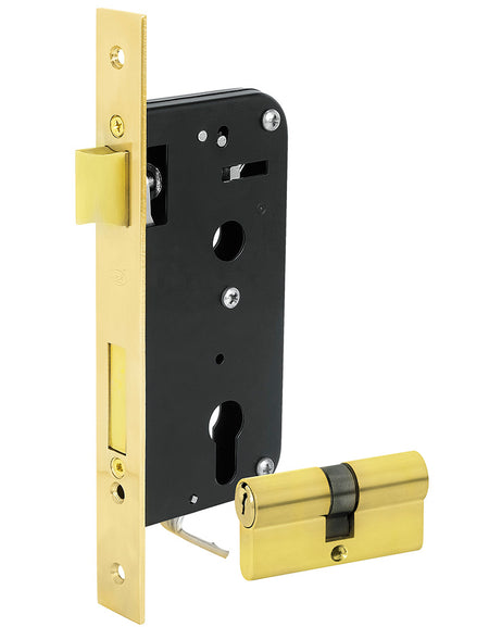 Mecanismo de embutir llave de puntos latón brillante Lock