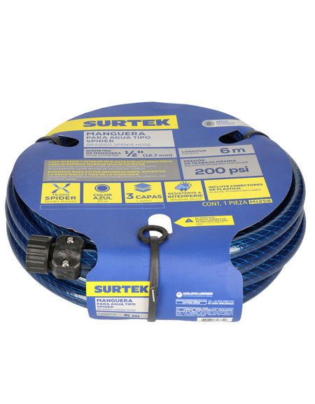 Manguera tipo spider 1/2", 6 metros Surtek