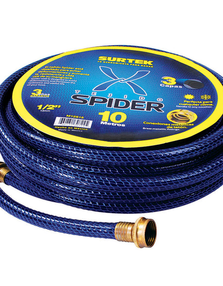 Surtek Manguera Spider 3/4" armada conector metálico 25m