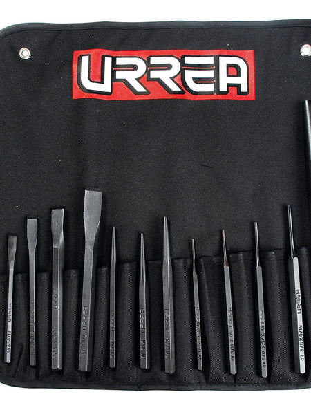 Juego de cinceles, punzones y botadores 12 piezas Urrea