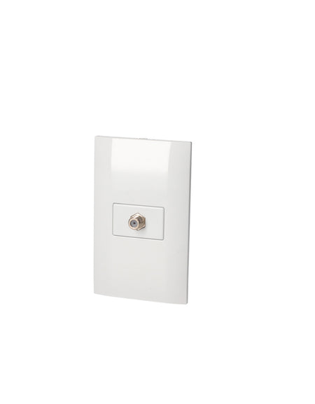 Placa con toma tv blanca Surtek