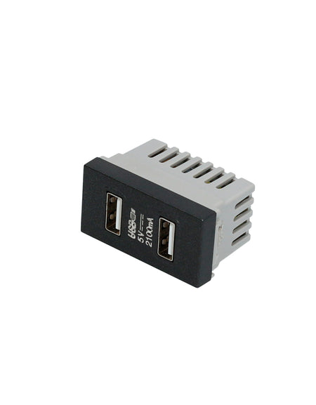 Módulo USB doble negro 1/3 Surtek.