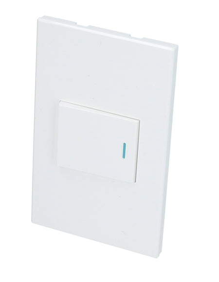 Placa con un apagador de escalera blanco 1/2 Surtek.