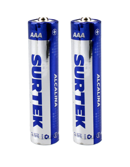 Pilas alcalinas AAA blíster con 2 piezas Surtek.