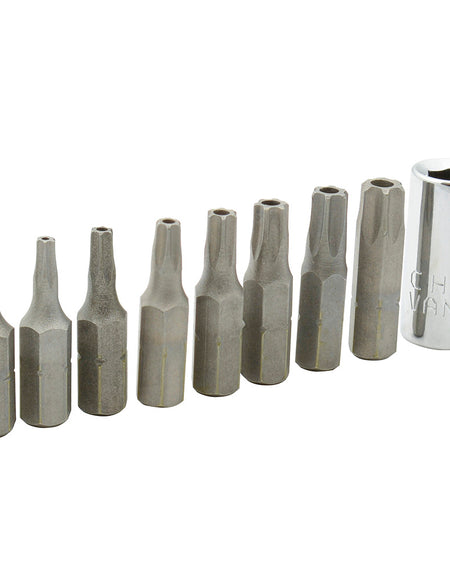 Juego de 9 puntas Torx® intercambiables en juego Surtek