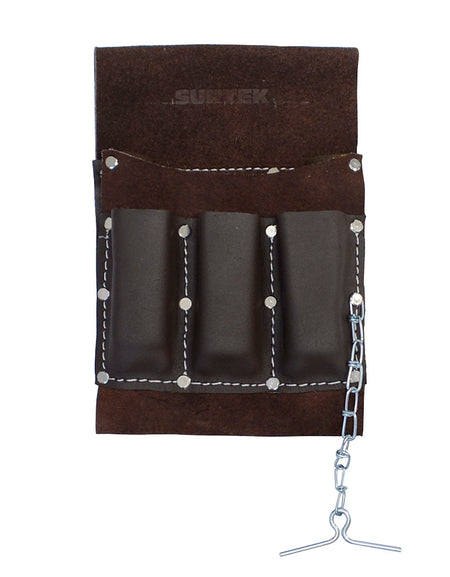 Surtek Portaherramientas cuero 8 compartimientos