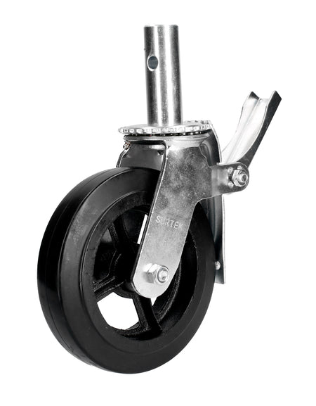 Rodaja para andamio de hule con dreno de 8" Surtek