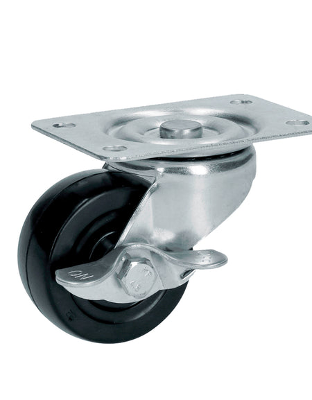 Rodaja de hule giratoria con freno de 2" Surtek