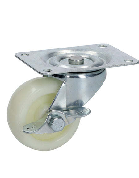 Rodaja de polipropileno giratoria con freno de 2" Surtek