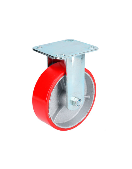 Rodaja de hierro con poliuretano fija de 6" Surtek