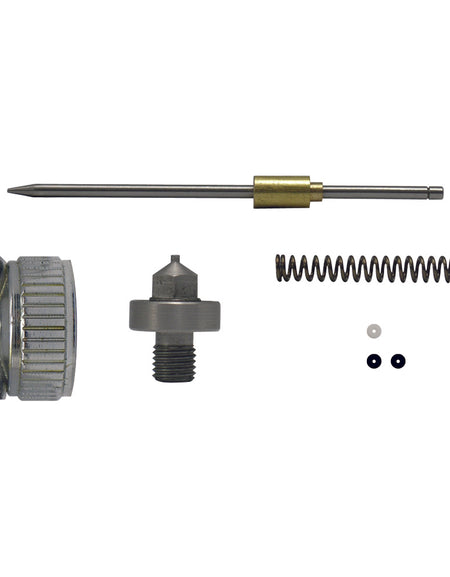 Repuestos para mini pistola surtek de gravedad , modelo PPG2.Incluye: 1 boquilla tipo abanico, 1 aguja, 1 resorte, 1 boquilla de punto, 1 junta, 4 arandelas de hule, 4 arandelas Surtek