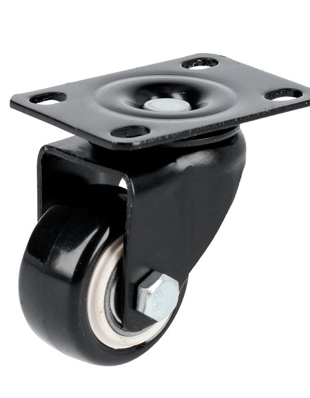 Rodaja de PVC negro giratoria 2" Surtek